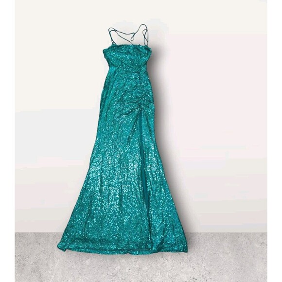 Windsor Dresses & Skirts - Sequin Maxi Dress Sz M Green Romantic Elegant Evening Gown Cruise Wedding Hoco
